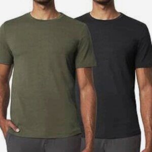 Mondetta Men’s Performance Wicking T-Shirt 2 Pack Size L Green Grey Athletic Tee